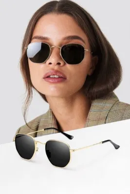 REN EYEWEAR Coolandbetter Beşgen Güneş Gözlüğü Gold Çerçeve Ren Eyewear