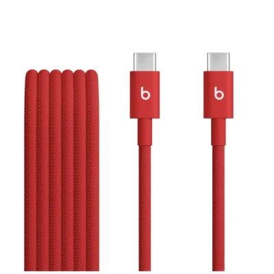 Beats USB-C – USB-C Örgü Kablo (1,5 m) – Ateş Kırmızısı