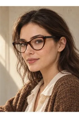 Toz Vintage Selvex Kahverengi Çerçeve Optik Uyumlu Vintage Retro Kedi Gözlük