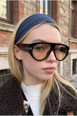 Eyesofia Baptın Ford Vintage Siyah Turuncu Unisex Güneş Gözlüğü