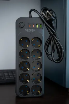 3423 – 10’lu Akım Korumalı Priz (USB + Type-C)