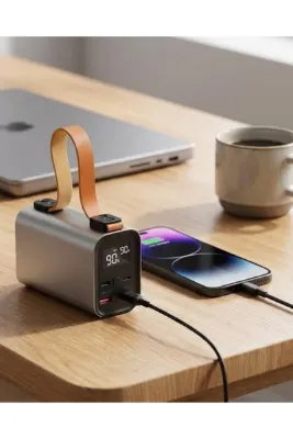 FAROUKİ grandor 50000mAh Yüksek Kapasiteli Power Bank Çoklu Çıkışlı Fast Charge