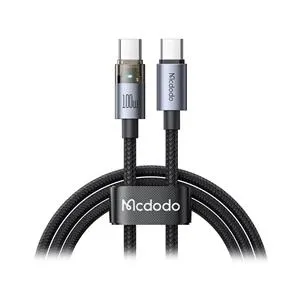 MCDODO CA-5580 Type-C to Type-C 100w Şeffaf Kablo 1.2m - Siyah