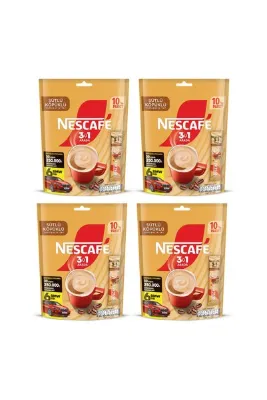 Nescafe 3 ü 1 Arada Sütlü Köpüklü 10'lu Ekonomik Paket X 4 Adet