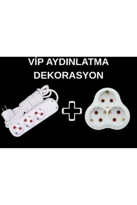 Vip Aydınlatma URAS 3'LÜ 2 METRE + URAS GOLYAT BEYAZ