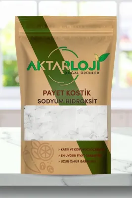 aktarloji 1 Kg Payet Kostik / Sabun Yapımı / Soda Lavabo, Logar , Gider Açıcı / Sodyum Hidroksit %99 Saf