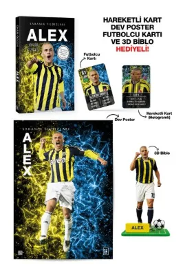 Alex - Sahanın Yıldızları - Hareketli Kart - Dev Poster - Futbolcu Kartı ve 3D Biblo Hediyeli