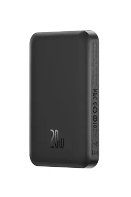 Baseus MgSafe Mini 20W 5.000 mAh Kablosuz Şarjlı Powerbank Siyah Modern Tasarım 826334