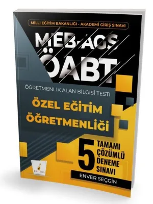 MEB - AGS ÖABT Özel Eğitim Öğretmenliği Tamamı Çözümlü 5 Deneme Sınavı