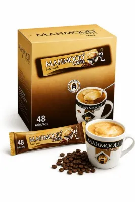 Mahmood cafe Mahmood Coffee 3ü1 Arada Sütlü Köpüklü Yumuşak İçim Hazır Kahve 48 Adet Ekonomik Paket
