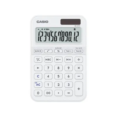 Casio MS-20YC-WE-W-DP Hesap Makinesi Beyaz