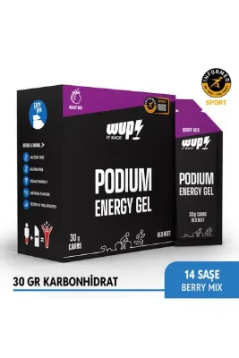 Water Up WUP Podium Enerji Jeli, 30 gr Karbonhidrat, Berry Mix Aromalı