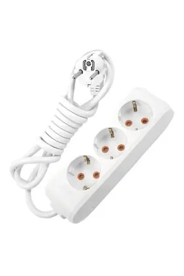 Beyaz Multi-let 3 Lü 3x2.5 Mm Ttr 10 Metre Uzatma Kablosu Seyyar Uzatma Kablosu