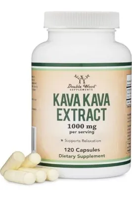 DOUBLE WOOD Kava Kava Extract 1000 Mg 120 Caps