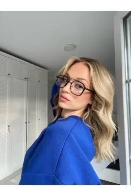 TomyHelf Mavi Işık Koruyuculu Geometrik Leopar Çerçeve Unisex BLUEBLOCK Gözlük