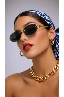 Dio Armati LOANSE UV400 Korumalı Cat Eye Kesme Cam Siyah Kadın Güneş Gözlüğü