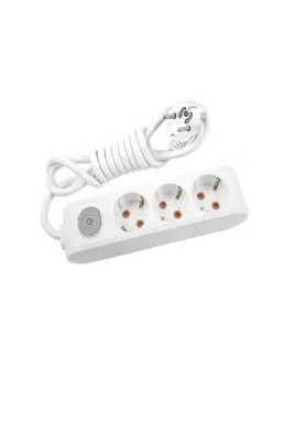 VİKO Multi-let 3 Lü Anahtarlı Çocuk Korumalı Grup Priz 2 Mt