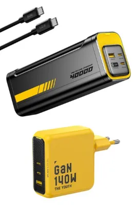 Aohi 40.000 mAh 140W Powerbank, Youth 3 Portlu Şarj Adaptörü