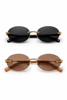 LUPİX TREND MODEL KADIN SİYAH VE KAHVE 2'Lİ SET UV 400 KORUMALI