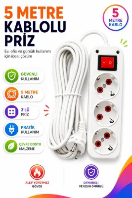 Amiral elektrik ANAHTARLI 5 MT.GRUP PRİZ
