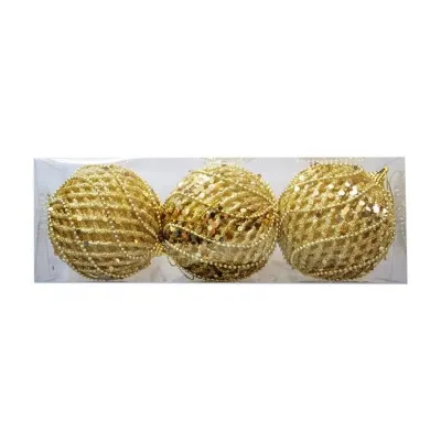 Kika 8 cm 3'lü Yılbaşı Ağaç Süsleme Topu