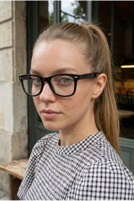 Chunky Frame Voyaguer Wayfarer Unisex Çapraz Kesim Siyah Çerçeveli Blue Block Mavı Işık Filtreli Ekran Gözlüğü