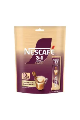 Nescafe 3ü1 Arada Gold Yoğun Çoklu Paket 10 x 17.6 G - 7 Adet