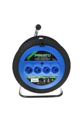 Prestijj 4lü Elektrik Seyyar Makaralı Uzatma Kablo 3x2.5mm 50m