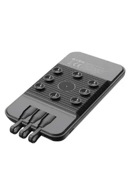 S-LINK IP-G150W 10000mAh Dahili Kablolu Gizli Ledli Siyah Vantuz+Stand Kablosuz 10W Şarj Cihazı Powe