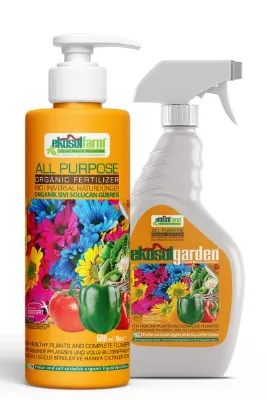 EkosolFarm Sıvı Solucan Gübresi 500 ml Tüm Bitkilerinize Organik Sıvı Gübre Pompa Kapak Sprey Şişesi Hediyeli
