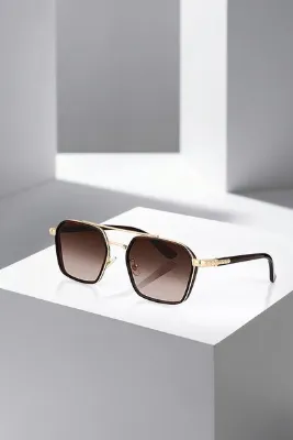 Poloair UV400 Korumalı Erkek Güneş Gözlüğü Kahverengi Gold Renk PLG-2119C2