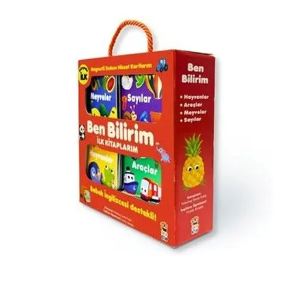 Ben Bilirim İngilizce Destekli İlk Kitaplarım Seti - 4 Kitap Takım - 6 Magnetli Dokun Hisset Kartlar