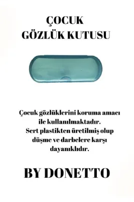 By Donetto YEŞİL Çocuk Gözlük Kutusu / Gözlük Kılıfı / Gözlük Kabı