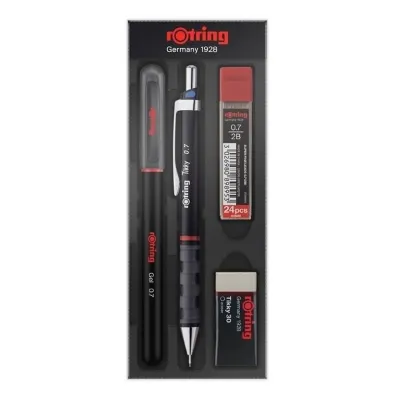 Rotring Tikky Okul Seti + Jel Kalem , 0.7 mm Siyah