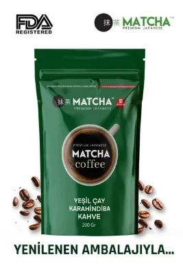 Bilge İlaç Matcha Premium Japanese KAHVE YEŞİL ÇAY VE KARAHİNDİBA İÇEREN KAHVE