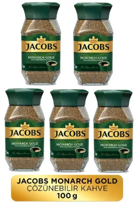 Jacobs Monarch Gold Çözünebilir Kahve 100 Gr Kavanoz ( 100 Gr X 5 Adet)