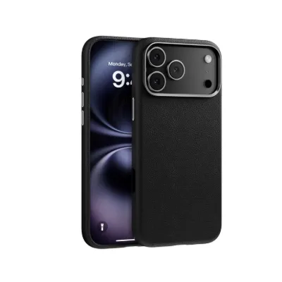 Piili iPhone 17 Pro Max Leather Magsafe Kılıf - Siyah