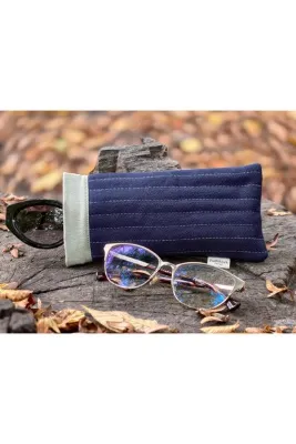 PathWork Design Gözlük Kılıfı Navy Signature Serisi