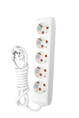 VİKO Multi-let Beşli Priz UPS Topraklı Kablolu Çocuk Korumalı - 2 Metre / ASKI APARATI DAHİL