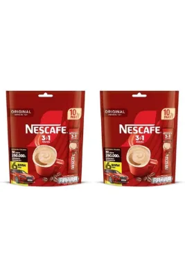 Nescafe 3ü1 Arada Original Granül Kahve 10'lu Paket (2 ADET)