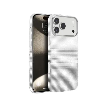 Knit iPhone 17 Pro Kevlar Series Kılıf - Beyaz