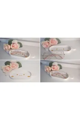 Cinnamoroll Figürlü 3D Baskı Dekoratif Gözlük Standı ve Tutucu - Altın