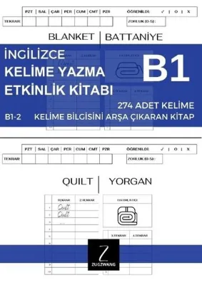 İngilizce Kelime Yazma Etkinlik Kitabı B1 - 2 Kelime Bilgisini Arşa Çıkaran Kitap