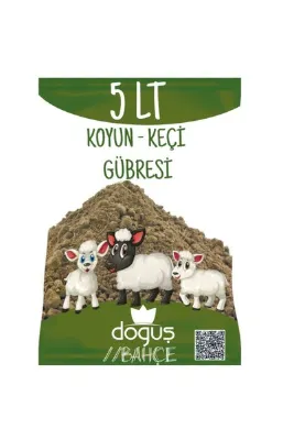 Doğuş Bahçe Yanmış Elenmiş Koyun Gübresi Organik Doğal Hayvan Gübresi 5 Litre