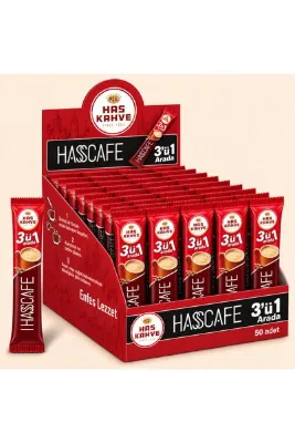 Has Kahve Hasscafe 3ü 1 Arada 50li Paket