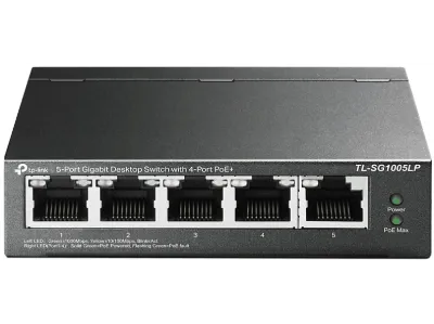 TP-LINK TL-SG1005LP 10/100/1000 Mps 5 Switch Siyah