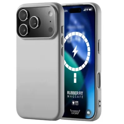Buff iPhone 17 Pro Max Magsafe Rubber Fit Silikon Kılıf - Gri