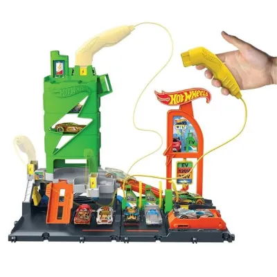 Hot Wheels Elktrkli Araç Şarj İstasyonu Oyun Seti HTN79