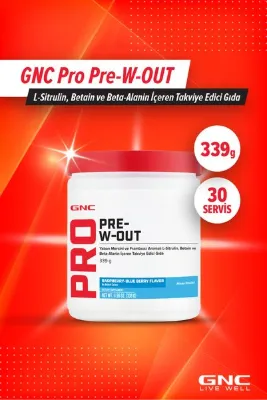 GNC Pro Pre-W-Out – 339 g - Yaban Mersini ve Frambuaz Aromalı