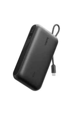 Belkin BPB030HQBK UltraCharge 20000mAh 45W Dahili USB-C Kablolu Dijital Göstergeli Powerbank - Siyah